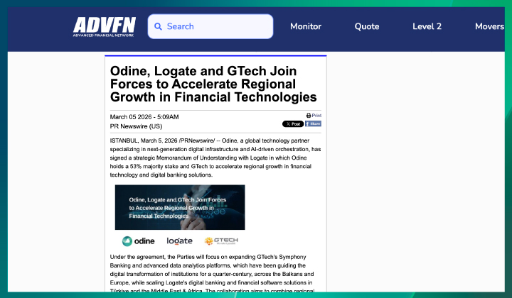 Odine, Logate ve GTech’ten Finansal Teknolojilerde Bölgesel Büyüme Hamlesi
