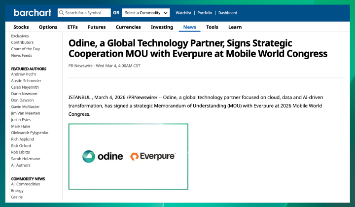Odine, a Global Technology Partner, Signs Strategic Cooperation MOU with Everpure at Mobile World Congress