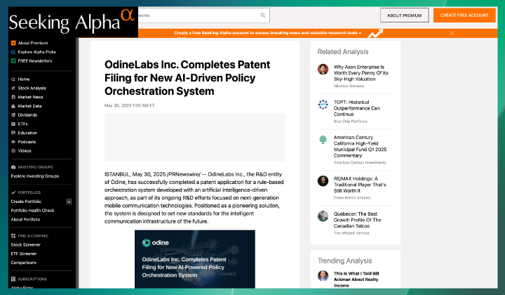 OdineLabs Inc. Completes Patent Filing for New AI-Driven Policy Orchestration System