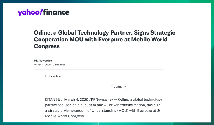 Odine, a Global Technology Partner, Signs Strategic Cooperation MOU with Everpure at Mobile World Congress